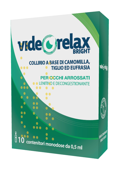 COLLIRIO LENITIVO DECONGESTIONANTE VIDEORELAX BRIGHT MONODOSE 0,5 ML 10 PEZZI - Farmadillo