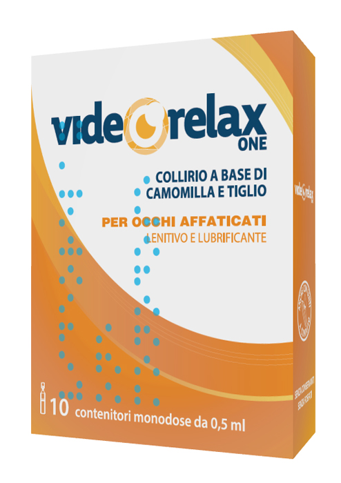 COLLIRIO VIDEORELAX ONE LENITIVO E LUBRIFICANTE OCCHI AFFATICATI 10 CONTENITORI MONODOSE 0,5 ML - Farmadillo