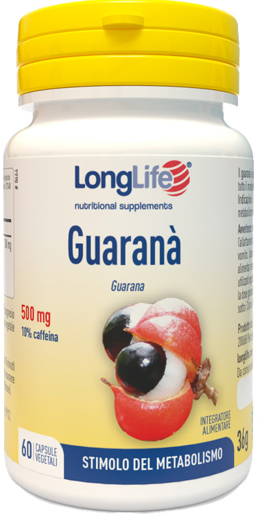 LONGLIFE GUARANA' 60 CAPSULE VEGETALI - Farmadillo