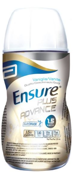 ENSURE PLUS ADVANCE VANIGLIA 4 BOTTIGLIE DA 220 ML - Farmadillo