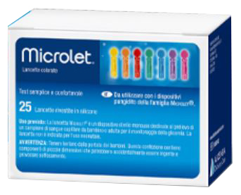 LANCETTE PUNGIDITO PER DISPOSITIVO MICROLET 25 PEZZI - Farmadillo