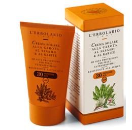 CREMA SOLARE CAROTA/SESAMO/KARITE' SPF30 125 ML - Farmadillo