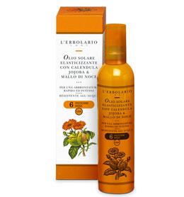 OLIO SOLARE ELASTICIZZANTE CALENDULA/JOJOBA/MALLO DI NOCE SPF6 100 ML - Farmadillo