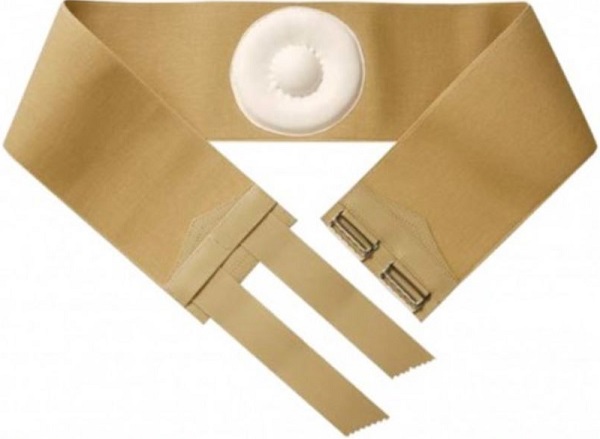 ORIONE 357 CINTO PER ERNIA OMBELICALE CON PELOTTA RIVESTITA IN PELLE BEIGE 9 - Farmadillo