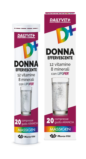MASSIGEN DONNA MULTIVITAMINICO E MULTIMINERALE EFFERVESCENTE 20 COMPRESSE - Farmadillo