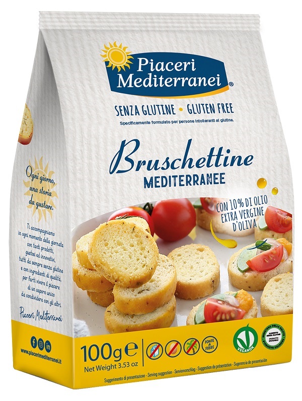 PIACERI MEDITERRANEI BRUSCHETTINE 100 G - Farmadillo