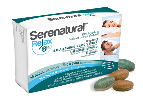 SERENATURAL RELAX 8H 20 COMPRESSE TRIPLO STRATO A RILASCIO PROLUNGATO - Farmadillo
