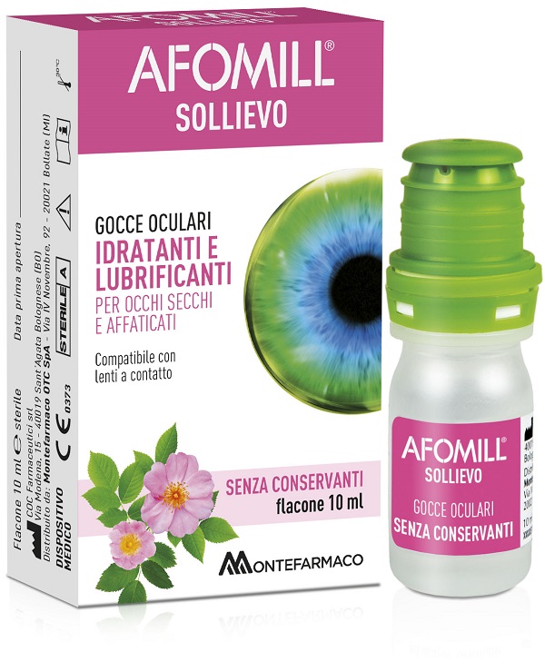 AFOMILL SOLLIEVO GOCCE OCULARI SOLLIEVO OCCHI 10 ML - Farmadillo