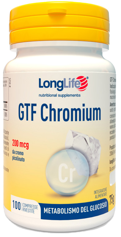 LONGLIFE GTF CHROMIUM 100 COMPRESSE RIVESTITE - Farmadillo