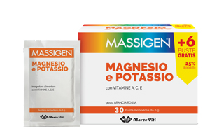 MASSIGEN MAGNESIO E POTASSIO 24 BUSTINE +6 GRATIS - Farmadillo