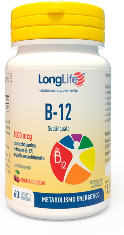 LONGLIFE B12 1000 MCG 60 TAVOLETTE - Farmadillo