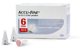 AGO PER PENNA DA INSULINA ACCU-FINE PEN NEEDLE ACCU-CHEK GAUGE 32 X 6MM 100 PEZZI - Farmadillo