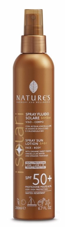 NATURE'S I SOLARI SPRAY FLUIDO BAMBINI SPF50+ 200 ML - Farmadillo