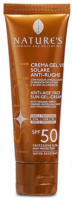 NATURE'S I SOLARI CREMA GEL VISO ANTIRUGHE SPF50 50 ML - Farmadillo