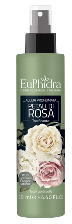 EUPHIDRA ACQUA PROFUMATA ROSA IN FLACONE CON ETICHETTA POMPA SPRAY - Farmadillo