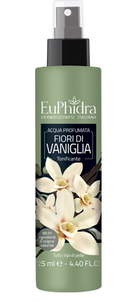 EUPHIDRA ACQUA PROFUMATA VANIGLIA IN FLACONE CON ETICHETTA POMPA SPRAY - Farmadillo