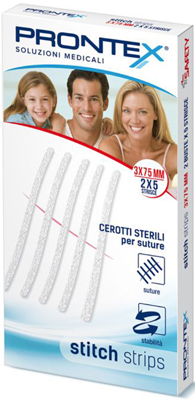 PRONTEX STITCH STRIPS 3X75 10 PEZZI - Farmadillo