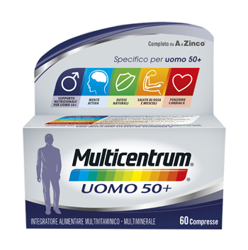 MULTICENTRUM UOMO 50+ 60 COMPRESSE - Farmadillo