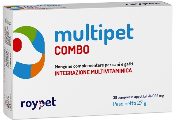 MULTIPET COMBO INTEGRAZIONE MULTIVITAMINICA CANI E GATTI 30 COMPRESSE APPETIBILI DA 900 MG - Farmadillo