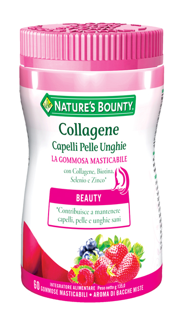 COLLAGENE CAPELLI PELLE UNGHIE 60 GOMMOSE MASTICABILI - Farmadillo