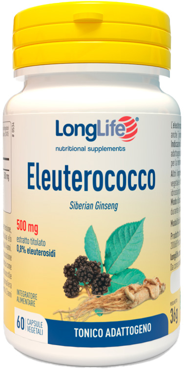 LONGLIFE ELEUTEROCOCCO 0,8% 60 CAPSULE 500MG - Farmadillo