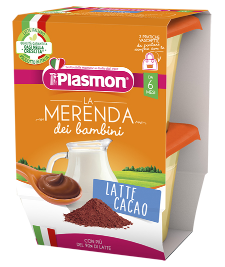 PLASMON LA MERENDA DEI BAMBINI MERENDE LATTE CACAO ASETTICO 2 X 120 G - Farmadillo