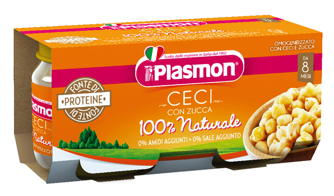 PLASMON OMOGENEIZZATO CECI/ZUCCA 2 X 80 G - Farmadillo