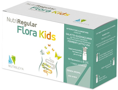 NUTRIREGULAR FLORA KIDS 10 FLACONCINI - Farmadillo