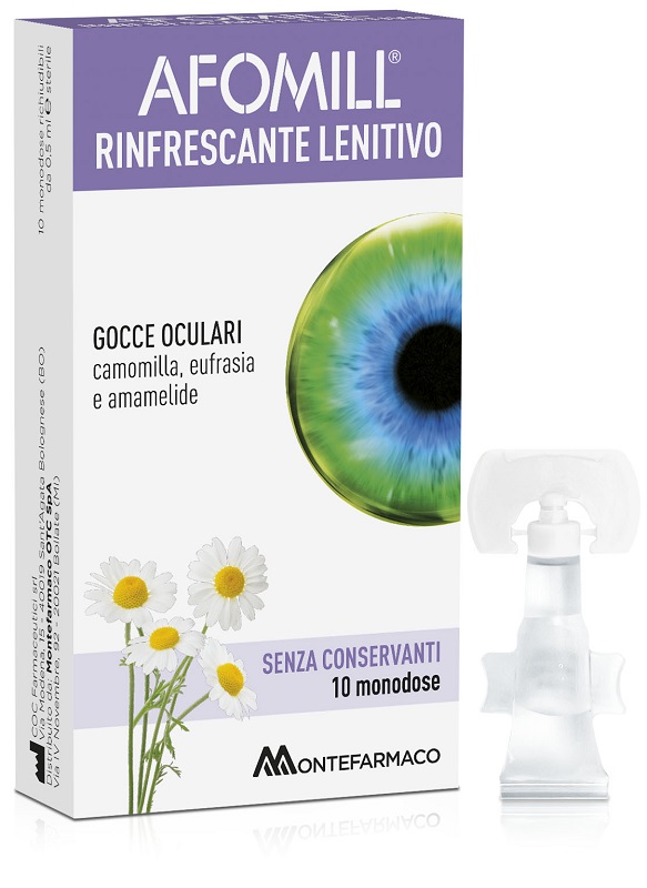 AFOMILL RINFRESCANTE SENZA CONSERVANTI 10 FIALE DA 0,5 ML - Farmadillo