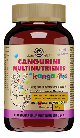 CANGURINI MULTINUTRIENTS FRUTTI BOSCO 60 TAVOLETTE MASTICABILI - Farmadillo
