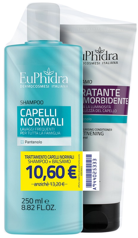 EUPHIDRA SHAMPOO CAPELLI NORMALI 250 ML + BALSAMO IDRATANTE 200 ML - Farmadillo