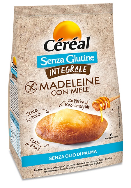 CEREAL SENZA GLUTINE INTEGRALE MADELEINE CON MIELE 170 G - Farmadillo