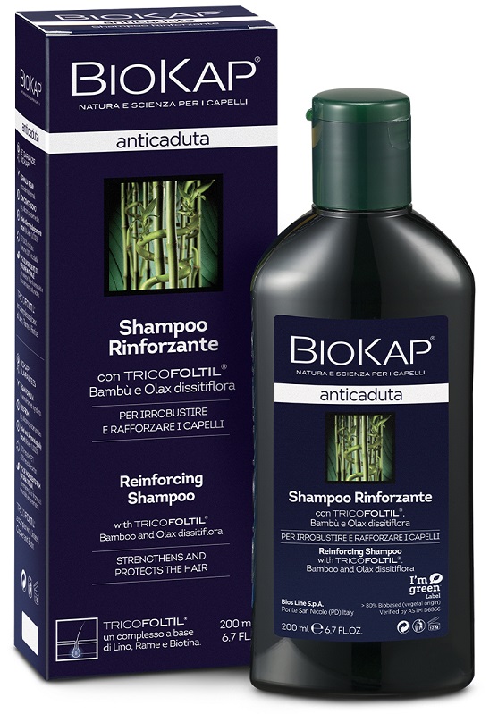 BIOKAP SHAMPOO RINFORZANTE ANTICADUTA CON TRICOFOLTIL NUOVA FORMULA 200 ML - Farmadillo