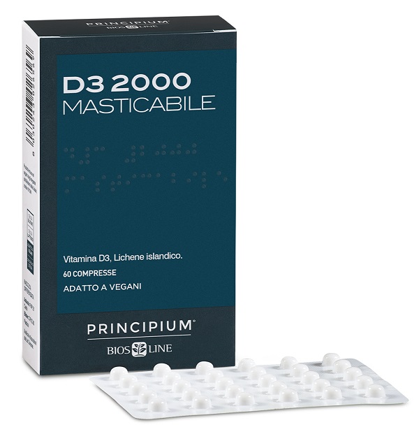 PRINCIPIUM D3 2000 MASTICABILE 60 COMPRESSE - Farmadillo