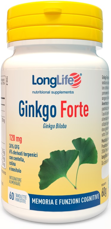 LONGLIFE GINKGO FORTE 60 TAVOLETTE RIVESTITE - Farmadillo