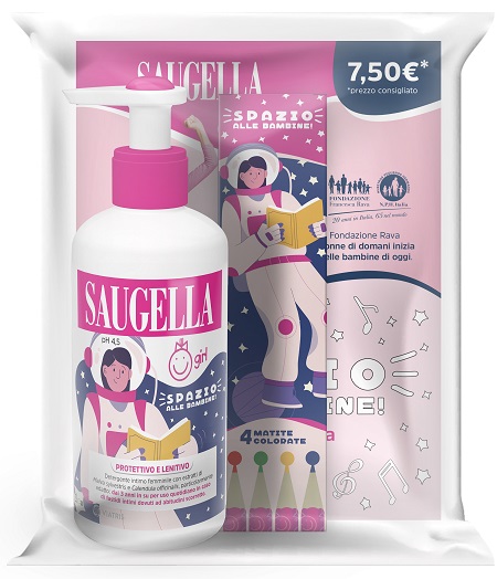 SAUGELLA GIRL + GADGET PROMOZIONE COSTITUITA DA UN BUNDLE COMPOSTO DA PRODOTTO GIRL 200 ML + IN OMAGGIO MATITE COLORATE - Farmadillo