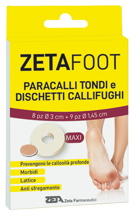 ZETAFOOT PARACALLO TONDO 8 PEZZI + DISCHETTO CALLIFUGO 9 PEZZI - Farmadillo