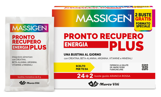 MASSIGEN PRONTO RECUPERO ENERGIA PLUS 24 BUSTINE + 2 BUSTINE - Farmadillo