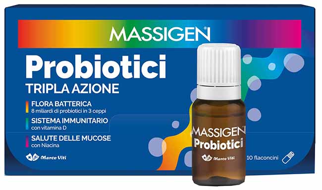 MASSIGEN PROBIOTICI 10 FLACONCINI X 8 ML - Farmadillo
