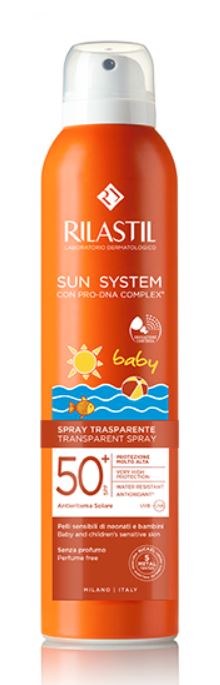 RILASTIL SUN SYSTEM BABY TRANSPARENT SPRAY SPF50+ 200 ML - Farmadillo