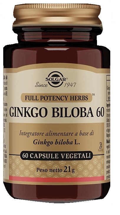 GINKGO BILOBA 60 60 CAPSULE VEGETALI - Farmadillo