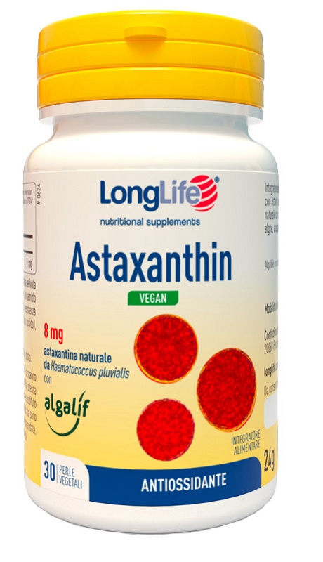 LONGLIFE ASTAXANTHIN VEGAN 30 PERLE - Farmadillo