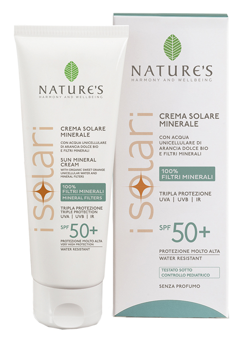 NATURE'S I SOLARI CREMA VISO CORPO MINERALE SPF50+ 100 ML - Farmadillo