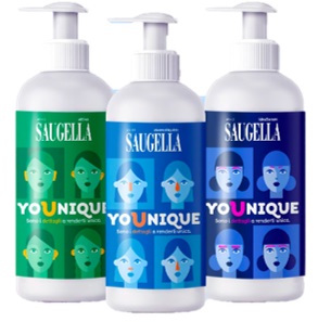 SAUGELLA YOUNIQUE BUNDLE 1 DERMOLIQUIDO 200 ML + 1 ATTIVA 200 ML + 1 IDRASERUM 200 ML - Farmadillo