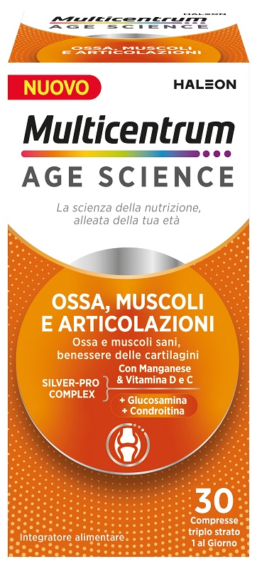 MULTICENTRUM AGE SCIENCE OSSA MUSCOLI ARTICOLAZIONI 30 COMPRESSE - Farmadillo