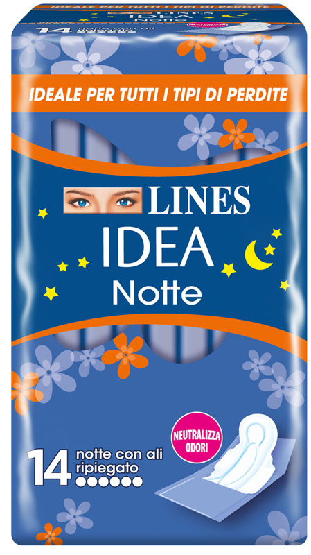 LINES IDEA NOTTE CON ALI RIPIEGATE 14 PEZZI - Farmadillo