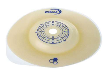PLACCA PER COLOSTOMIA CONVESSA RITAGLIABILE AURUM2 DIAMETRO 13-48 MM FLANGIA 70 MM 5 PEZZI - Farmadillo