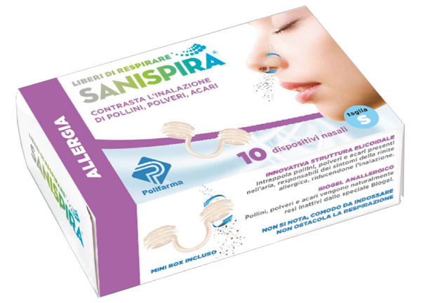 SANISPIRA ALLERGIA DISPOSITIVO NASALE 10 PEZZI TAGLIA S - Farmadillo