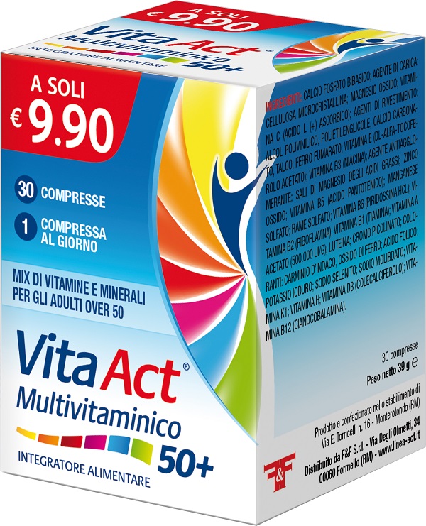 VITA ACT MULTIVITAMINICO 50+ 30 COMPRESSE - Farmadillo