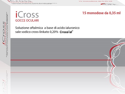 ICROSS SOLUZIONE OFTALMICA ACIDO IALURONICO CROSS-LINKATO 0,2% 15 MONODOSI DA 0,35 ML - Farmadillo